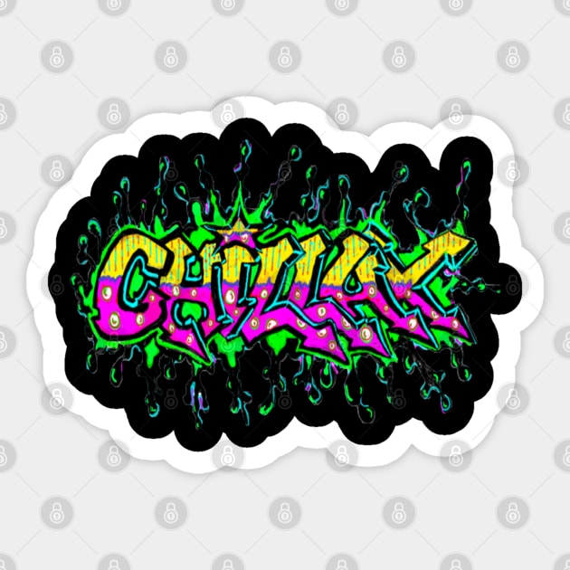 Spray can Graffiti Chill Chillax by LowEndGraphics Sticker by LowEndGraphics